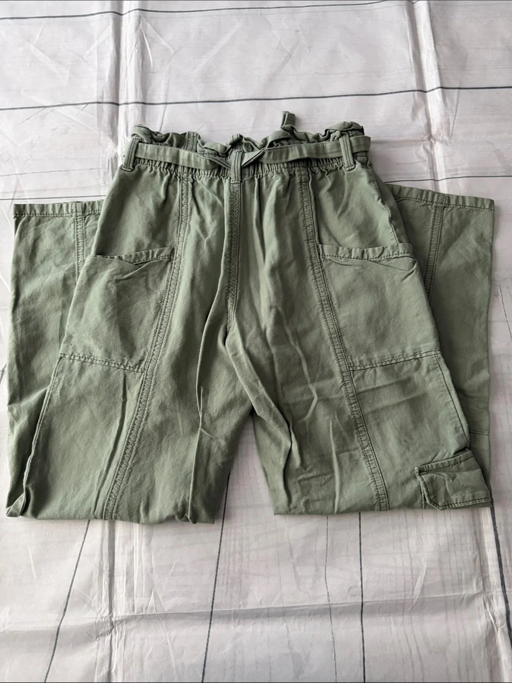 OshKosh B'gosh Sage Green Paperbag Cargo Pants